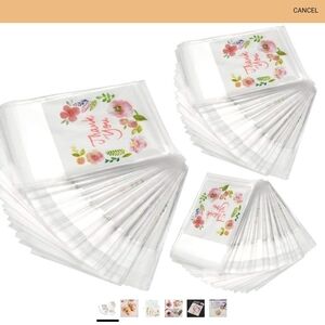 30 -Thank You- Floral Printed- Plastic Bags- Self Sealing-